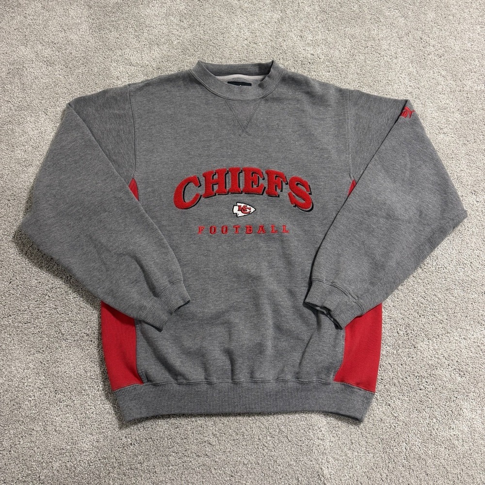 Vintage Puma Kansas City Chiefs Sweatshirt Mens Sz M Grey Pullover Crewneck 90s